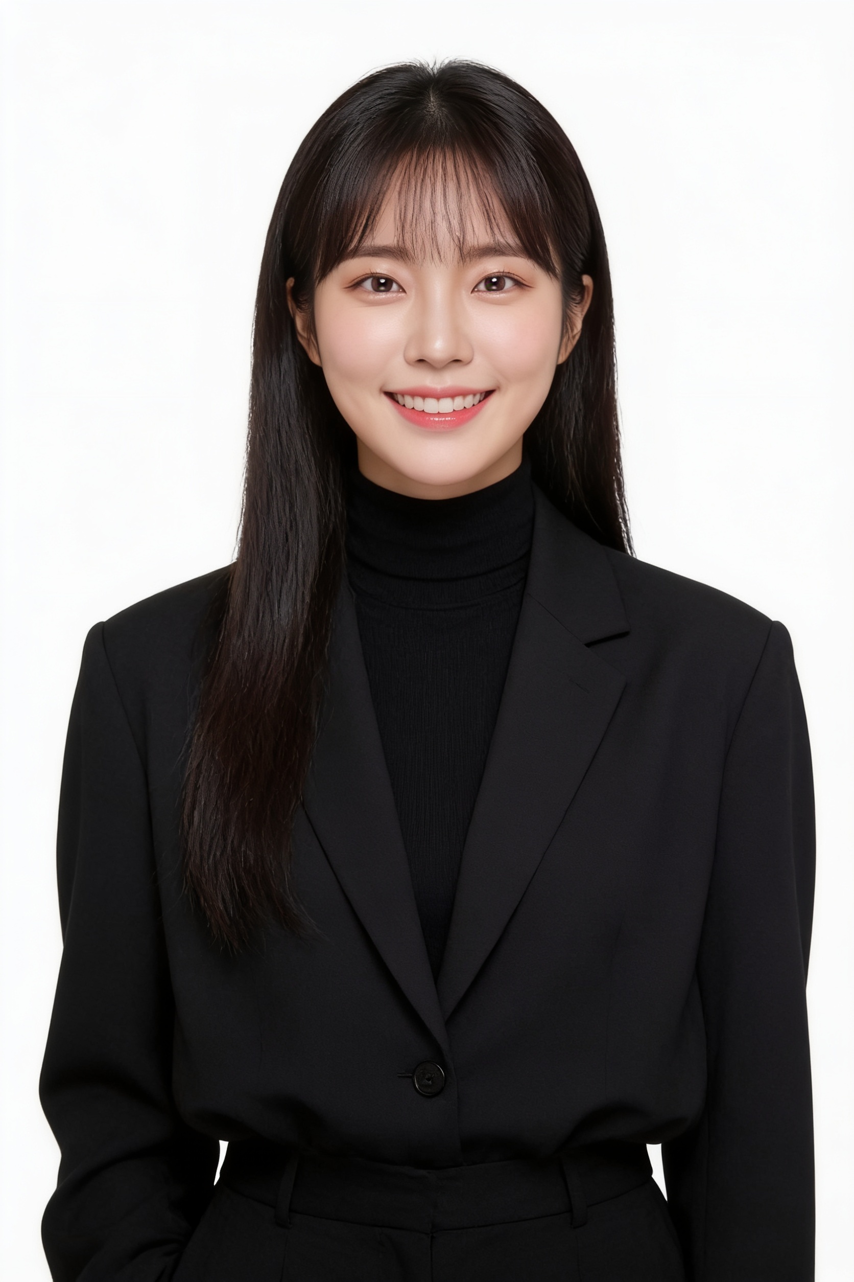 올블랙 수트 스마일