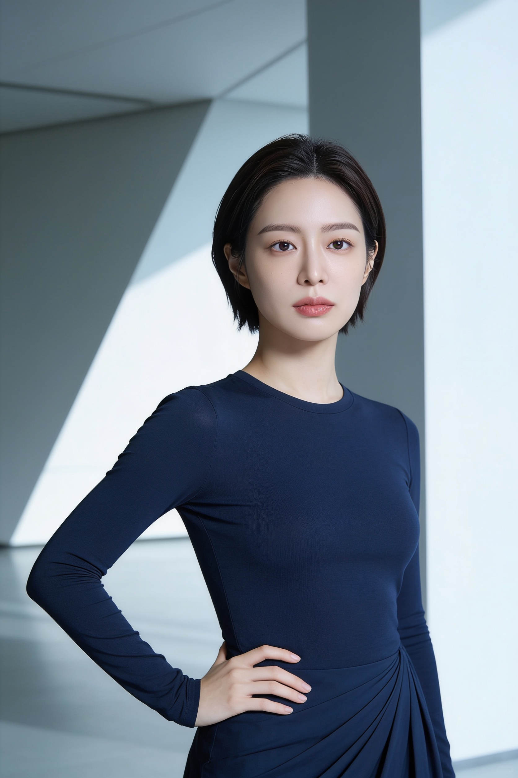 네이비 슬림 모던